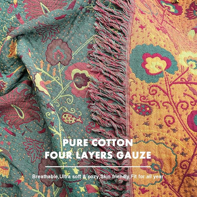 MSGKV Cotton Bed Blanket for Couch and Sofa Blankets for Living Room Bedroom - Image 6