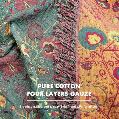 MSGKV Cotton Bed Blanket for Couch and Sofa Blankets for Living Room Bedroom - Image 6