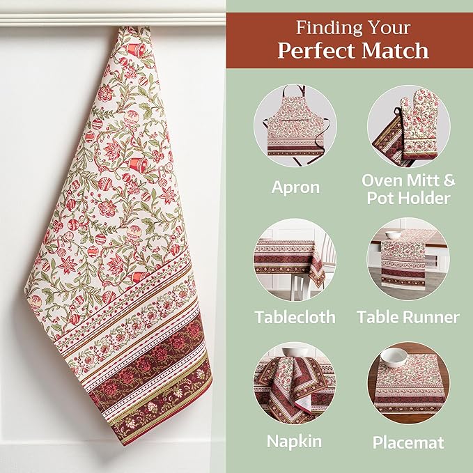 Maison d' Hermine Kitchen Towels Set of 3 100% Cotton 20" x 27.5" Reusable - Image 6