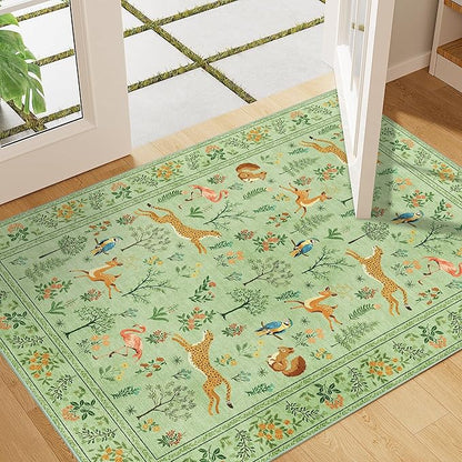 DUKINO 2x3 Rug, Washable Animal Rugs by DUKINO