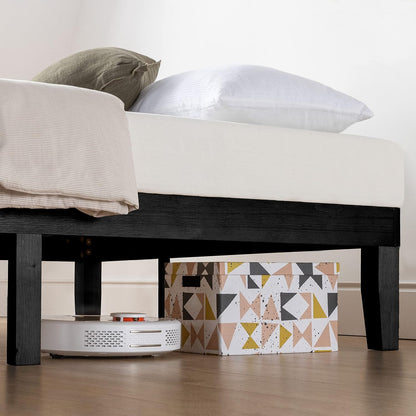 mellow naturalista classic 12 inch solid wood platform, side view