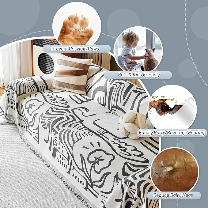 MYSKY HOME Couch Cover for Dogs, Washable Couch Covers, Sofa Covers for - Image 3
