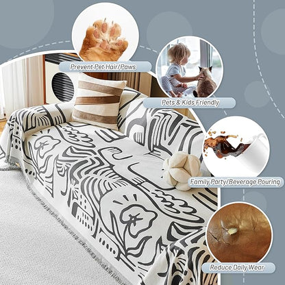 MYSKY HOME Couch Cover for Dogs, Washable Couch Covers, Sofa Covers for - Image 3