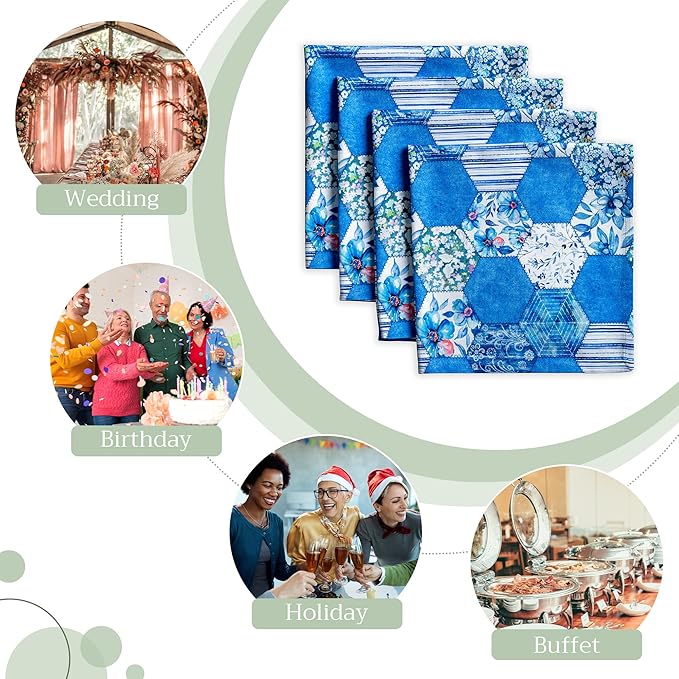 Maison d' Hermine Cloth Napkins Set of 4 100% Cotton Everyday Reusable Square - Image 6