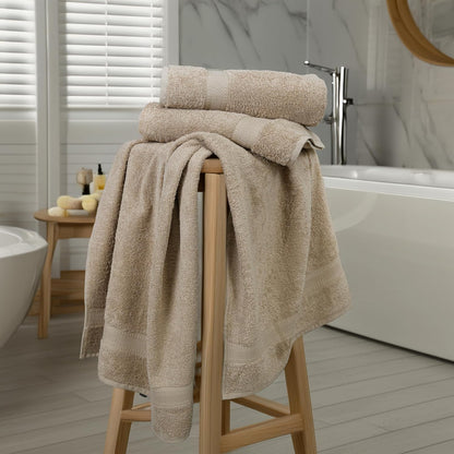 texcraft large bath towels set of 6 –, side view