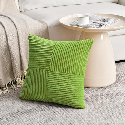 Fancy Homi Set of 2 Lime Green Decorative Throw Pillow Covers 18x18 Inch - Image 2