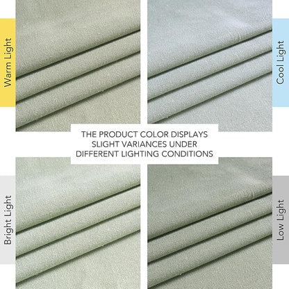 NICETOWN Thick Linen Greyish Green Curtains - Image 7