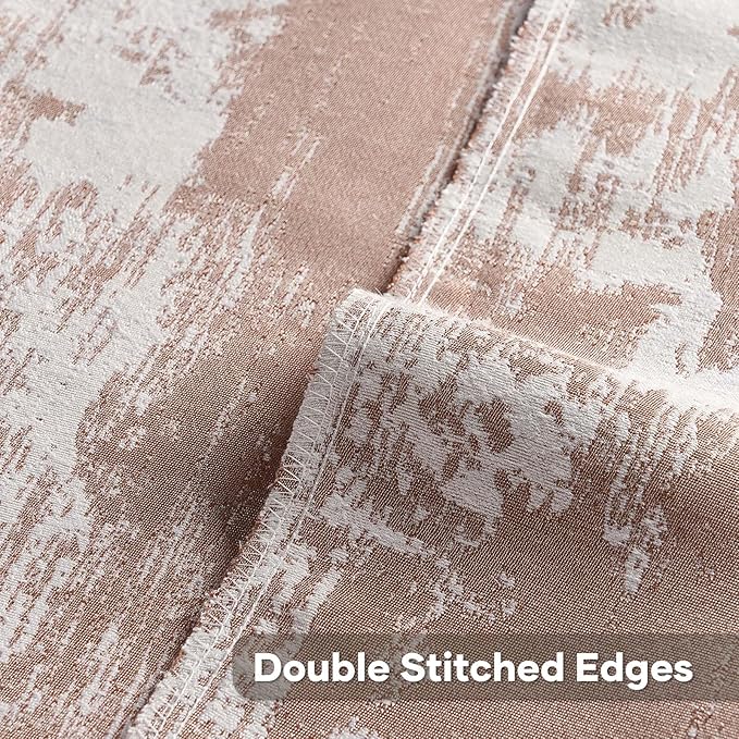 FUTEI Rust White Decorative Throw Pillow Covers 24x24 Inch Set of 2, Soft Faux - Image 4