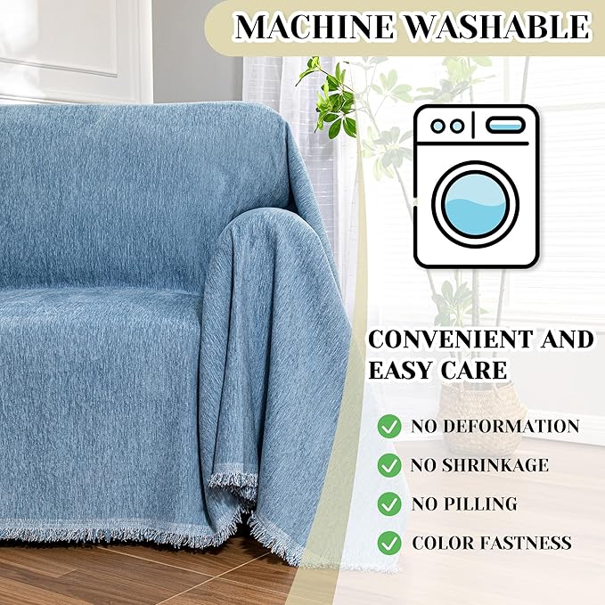 MEETSKY Oversized Chair Cover Washable Single Sofa Covers Recliner Covers Thick - Image 3