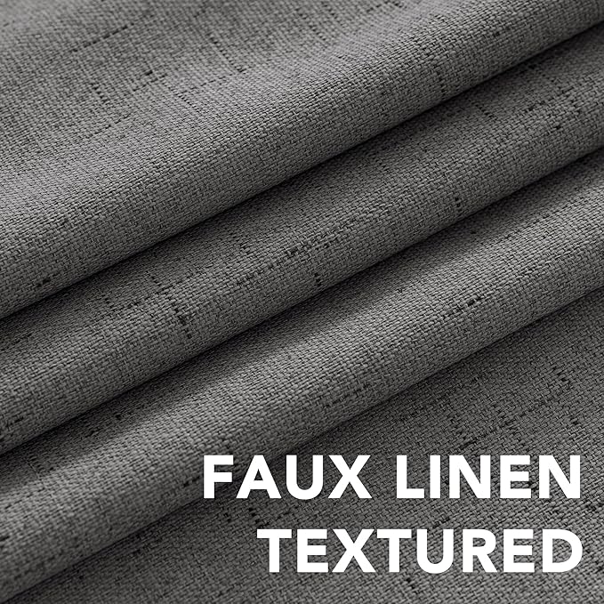 H.VERSAILTEX Linen Blackout Curtains 96 Inches Long 100% Absolutely Blackout - Image 4