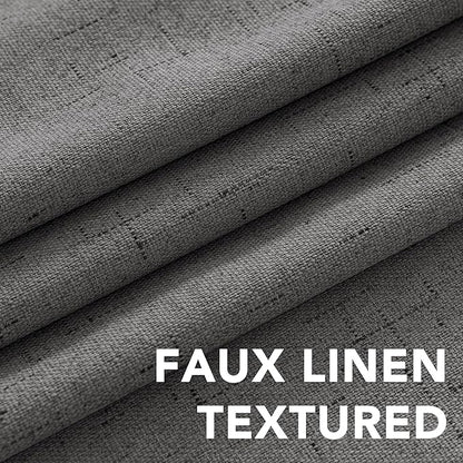 H.VERSAILTEX Linen Blackout Curtains 96 Inches Long 100% Absolutely Blackout - Image 4