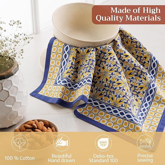 Maison d' Hermine Cloth Napkins Set of 4 100% Cotton Soft & Durable Everyday - Image 3