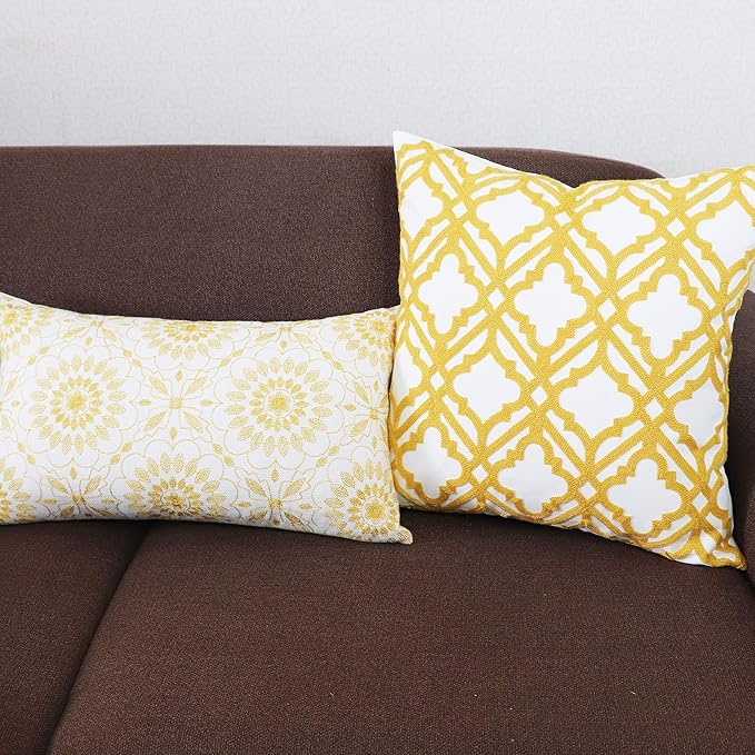 Slow Cow Embroidery Decorative Throw Pillow Cover - Image 3
