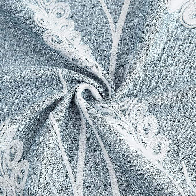 Melodieux Wheat Embroidery Linen Textured Curtain - Image 7