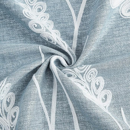 Melodieux Wheat Embroidery Linen Textured Curtain - Image 7