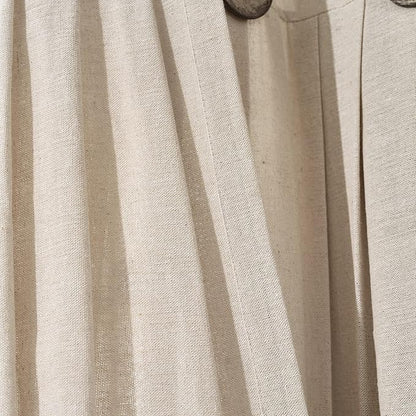 Lush Decor Linen Button Window Curtain Panel, Dark Linen - Image 5