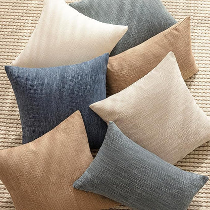 Foindtower Set of 2 Decorative Textured Burlap Linen Throw Pillow Covers - Image 7