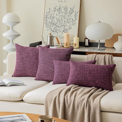 Kevin Textile Best Faux Linen Throw Cushion Covers Shams Textural Pillowcase - Image 5