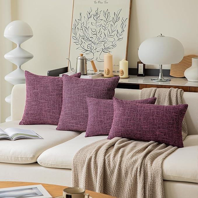 Kevin Textile Set of 2 Decorative Throw Pillow Covers Faux Linen Cushion Covers - Image 7