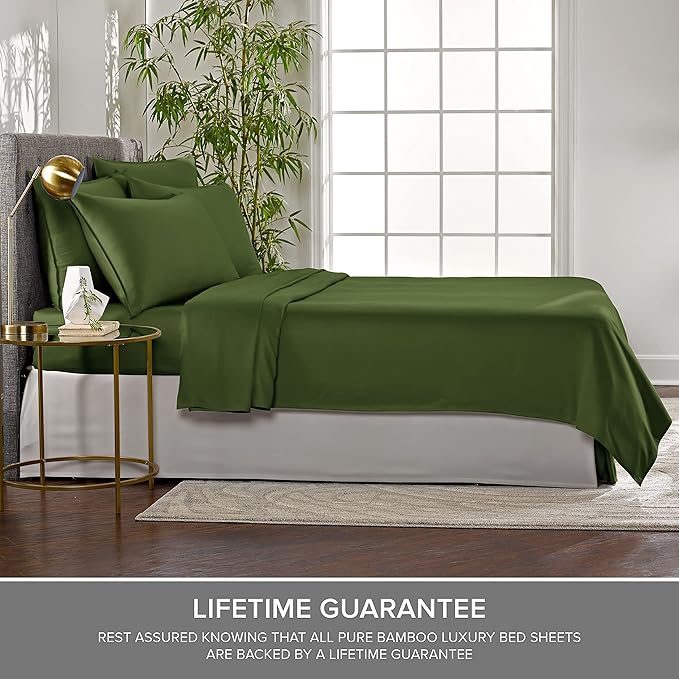 Pure Bamboo Twin Sheets, Genuine 100% Organic Viscose Derived from Bamboo Bed - Image 4