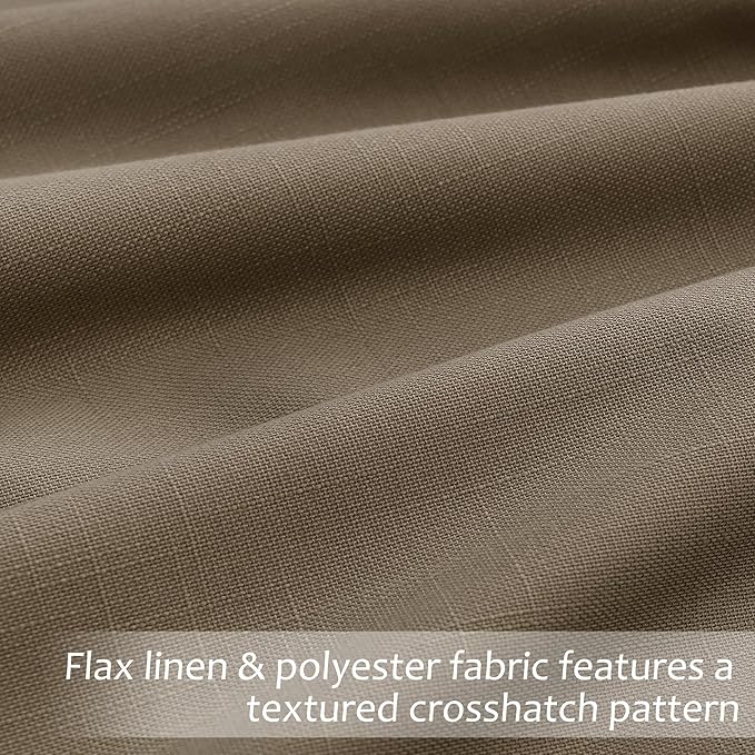 Dark Taupe Blackout Curtains 84 Inch Long - Image 4