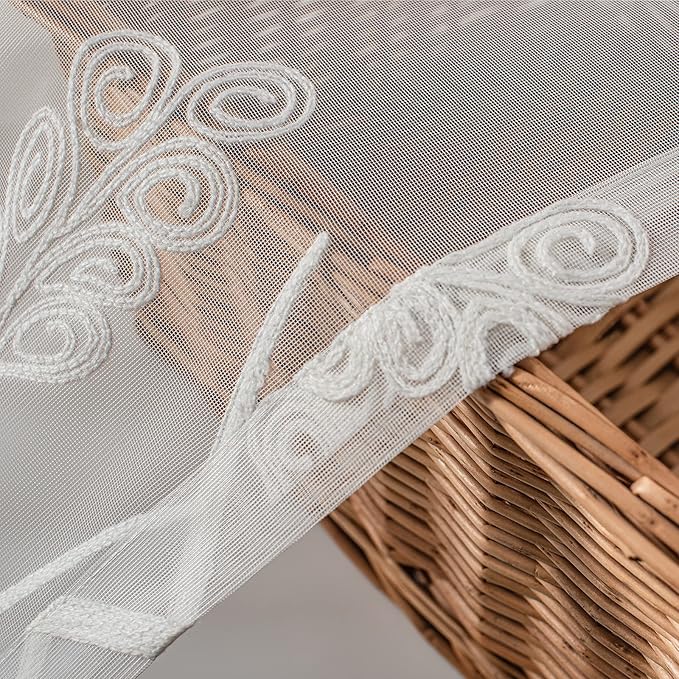 Melodieux Wheat Embroidery Sheer Curtain - Image 5