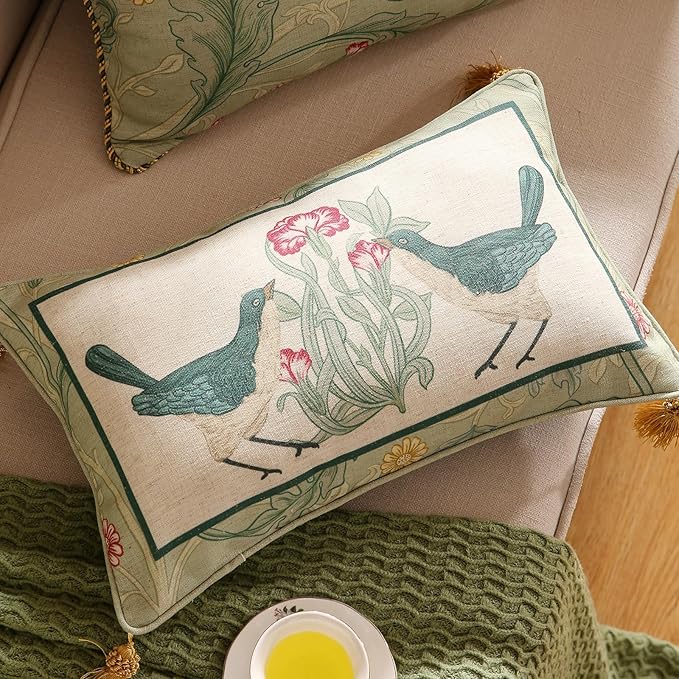 patdrea Designer Rectangle Throw Pillow Covers, Farmhouse Linen - Image 5