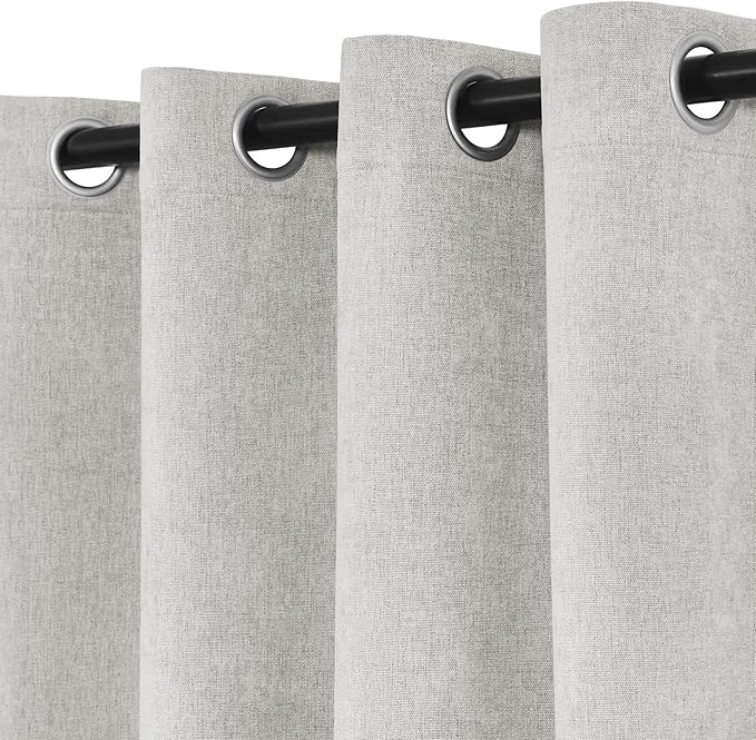 Macochico 100% Blackout Chenille Curtains Thermal Insulated Noise Reducing - Image 4