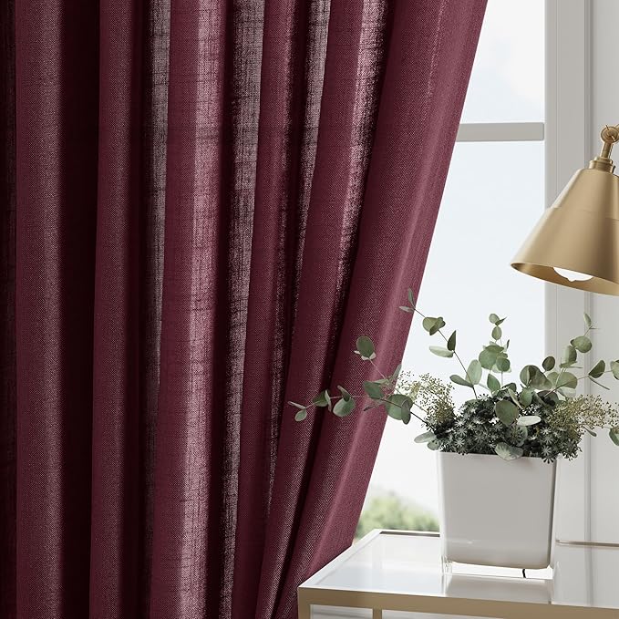 Nanspring Linen Curtains 108 Inches Long - Image 4