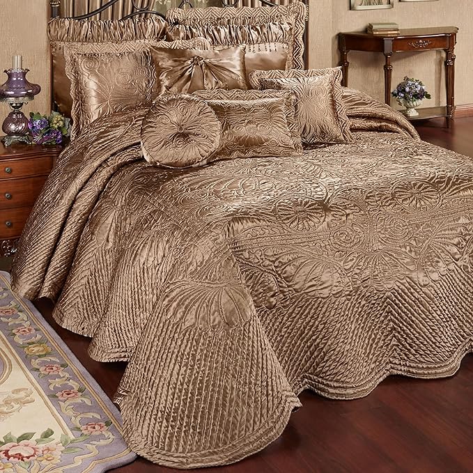 Touch of Class Portia Luxury Bedding | Rich Smoky Topaz | Premier Quilted by TouchofClass