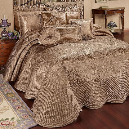 Touch of Class Portia Luxury Bedding | Rich Smoky Topaz | Premier Quilted by TouchofClass