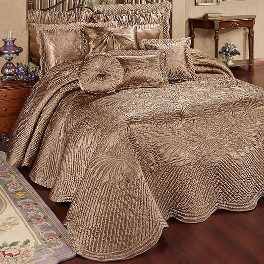Touch of Class Portia Luxury Bedding | Rich Smoky Topaz | Premier Quilted by TouchofClass