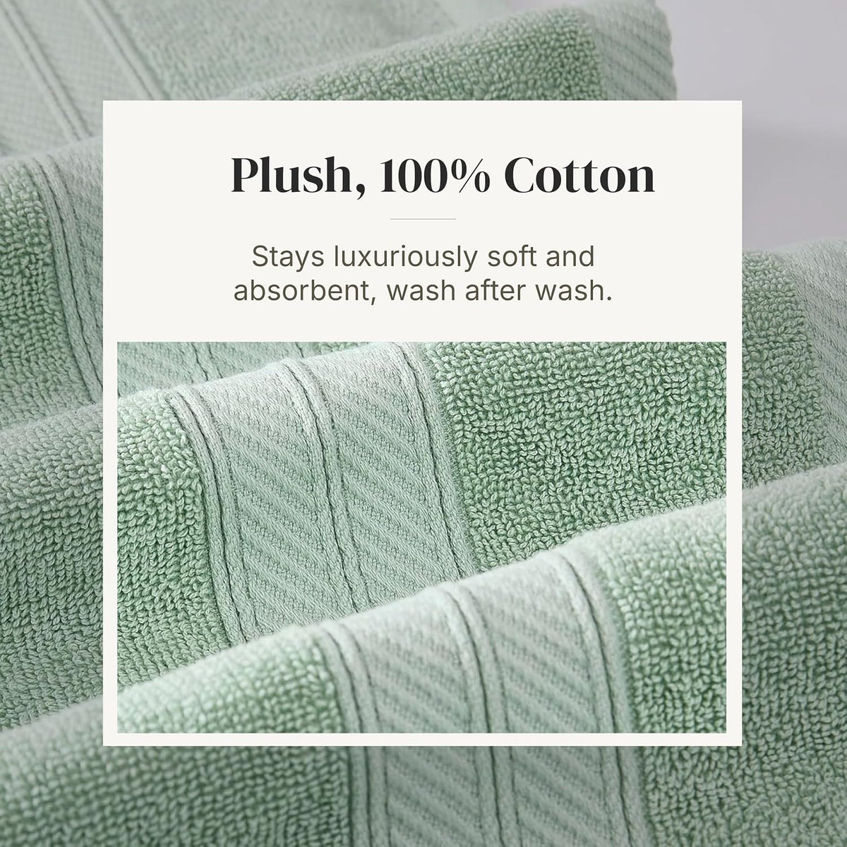 modern threads 6 piece bath towel set – showing dimensions