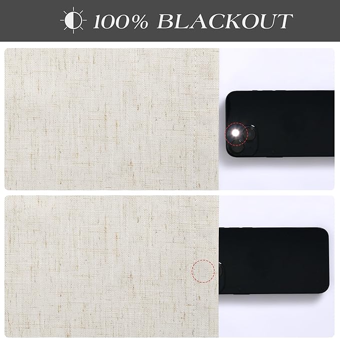 102 Inch Long Blackout Curtains 2 Panel Set - Image 2