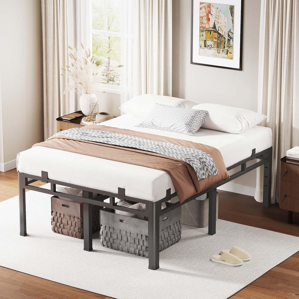 ROIL 20 Inch Queen Bed Frame Double Layer 2 in 1 Platform with Round Corner