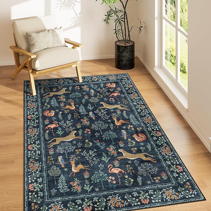 DUKINO 3x5 Rug, Washable Animal Area Rug by DUKINO