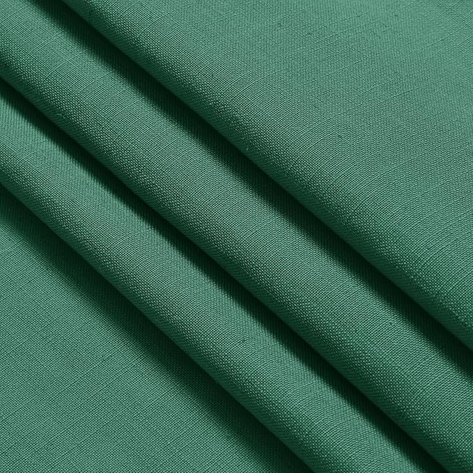Dark Green Linen Curtains 72 Inch Length - Image 7