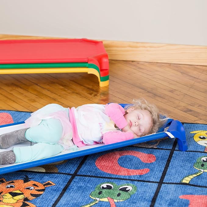 Sprogs Deluxe Heavy-Duty Childrens Standard 52"L Stackable Daycare Cot - Image 3