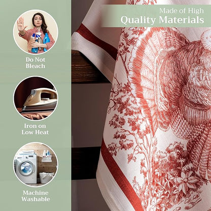 Maison d' Hermine Kitchen Towels Set of 3 100% Cotton 20" x 27.5" Reusable - Image 3