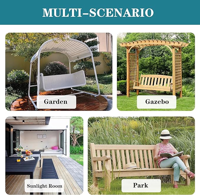 Outdoor Bench Cushions 48 x 18 Inch Thick Waterproof Porch Swing Cushions - Image 7