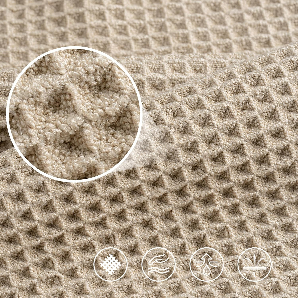 polyte 430 gsm poly blend microfiber quick dry showing dimensions