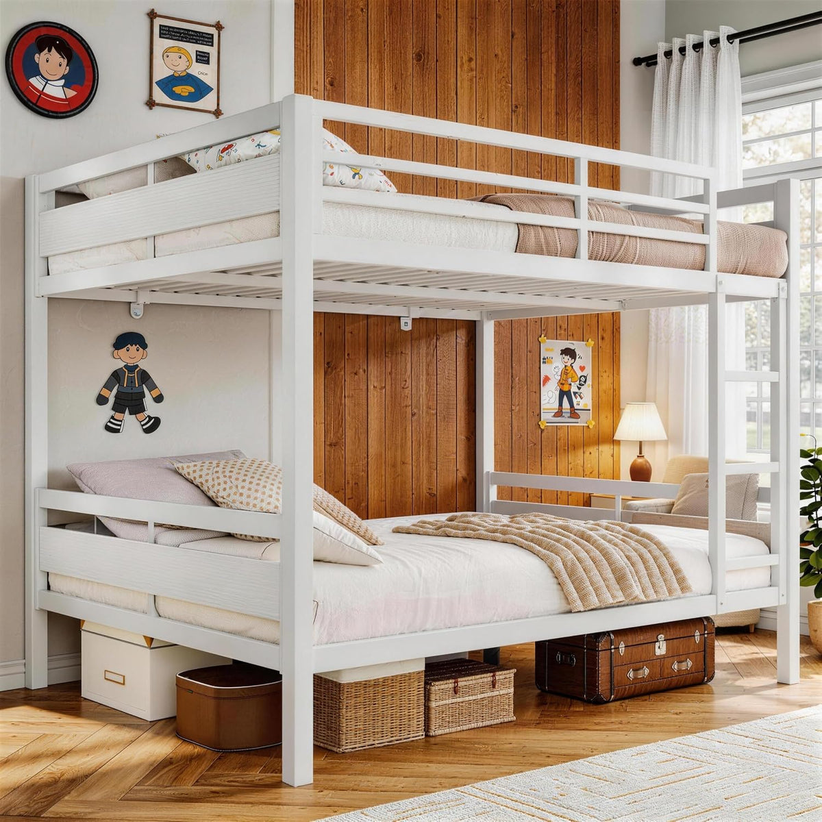 galnfu metal bunk bed full over full, heavy, main product view