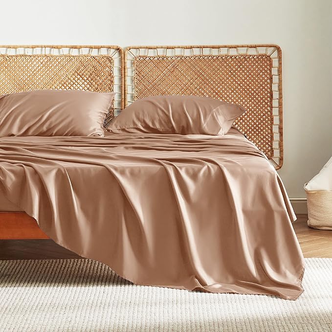 Bedsure Full Size Bed Sheets, Cooling Sheets, Rayon Derived from Bamboo - Image 2