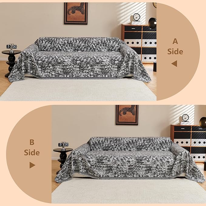 MYSKY HOME Couch Covers for 3 Cushion Couch Sofa, Chenille L Shape Sectional - Image 7