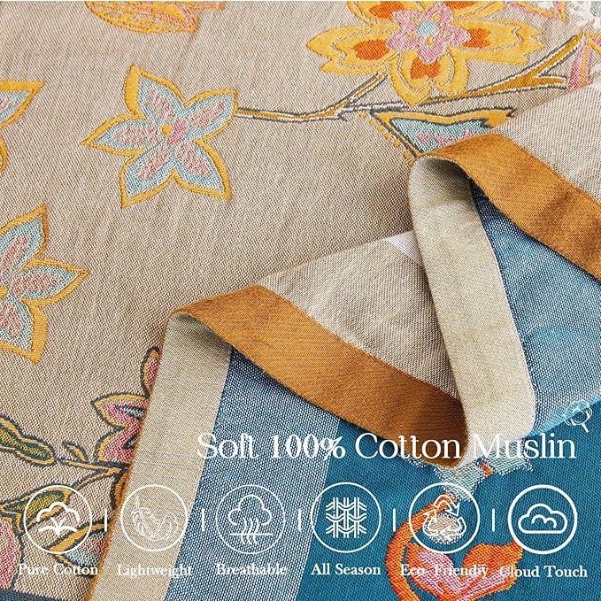 Boho Blanket, 100% Cotton Farmhouse Decorative Throw Blanket - Image 7