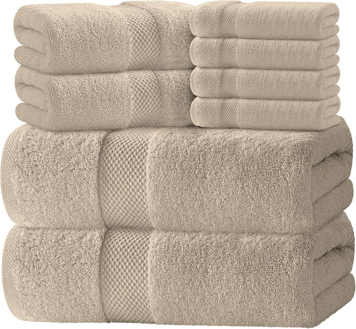 white classic luxury taupe bath towel set of, main product view