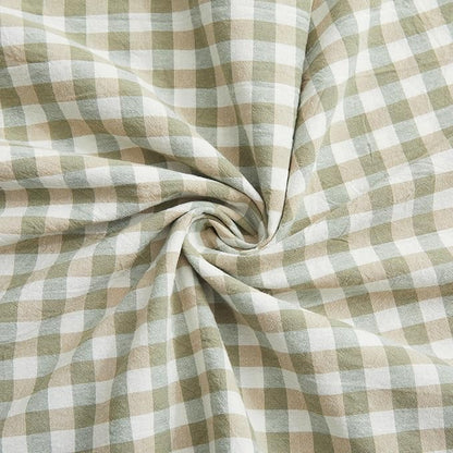 KKJIAF 2 Pcs Plaid Ruffle Pillow Case King Size, Cotton Gingham Ruffled Euro - Image 7
