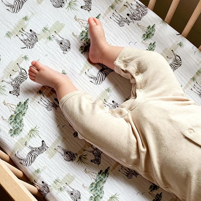 Muslin Bassinet Fitted Sheets, 2 Pack - Image 3