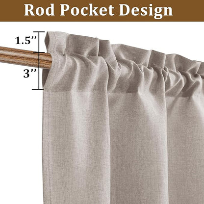 JIUZHEN Faux Linen Window Valance - Image 3