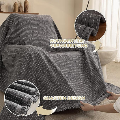 MYSKY HOME Chair Covers Armchair, Recliner Chair Cover Dark Grey Couch Cover - Image 3